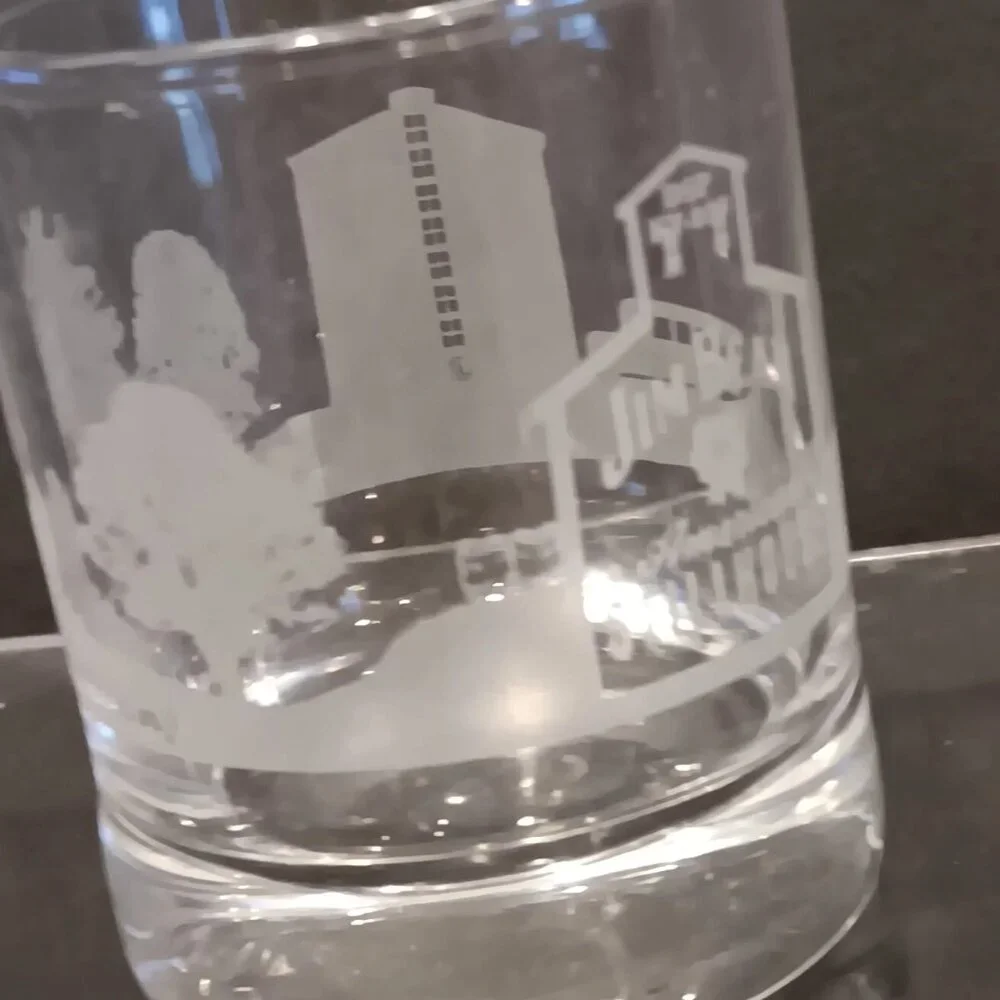 Jim Beam Distillery Double Etched Shot Glass‎ American Stillhouse Clermont KY